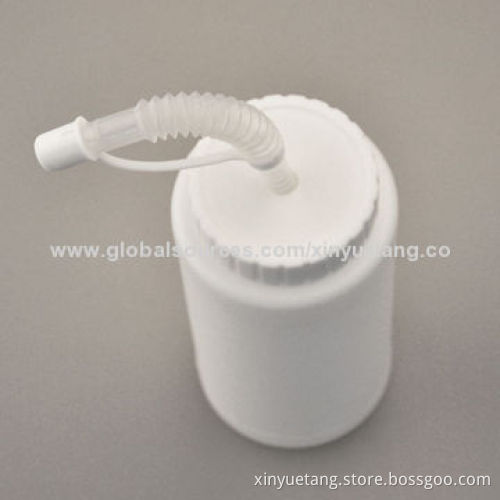 Sports Plastic Water Bottle with Straw, 500mL Volume